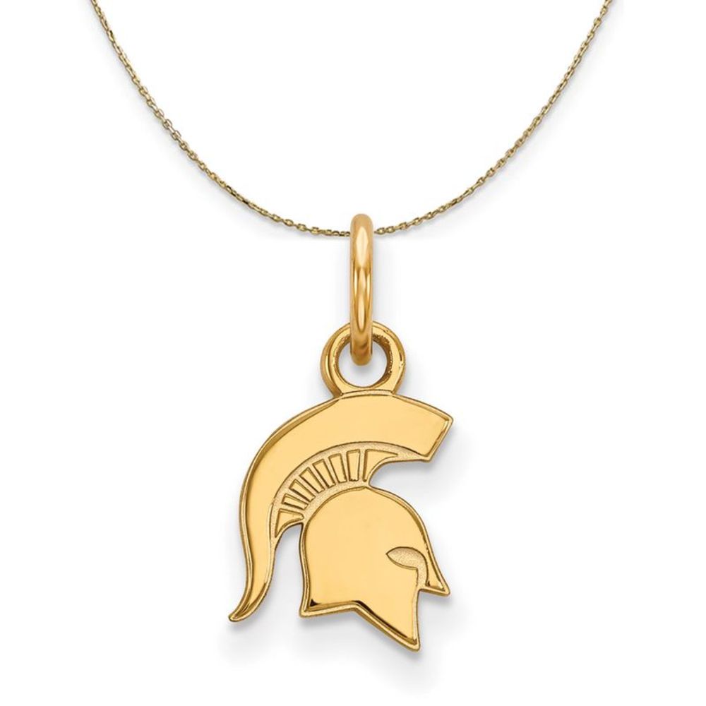14k Yellow Gold Michigan State XS (Tiny) Necklace - 16 Inch